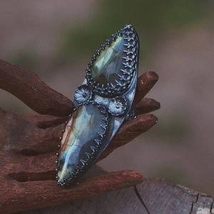 🦋Handmade Vintage STYLE Labradorite Statement Bohemian Ring🦋